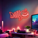 Anglerfish Bone Neon Sign 3