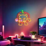 Apple Cat Neon Sign