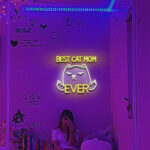 Best Cat Mom Ever LED
