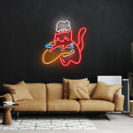 Cat Baking Neon Sign