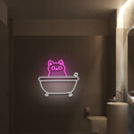 Cat Bathroom Neon Led 1