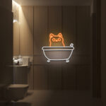 Cat Bathroom Neon Led