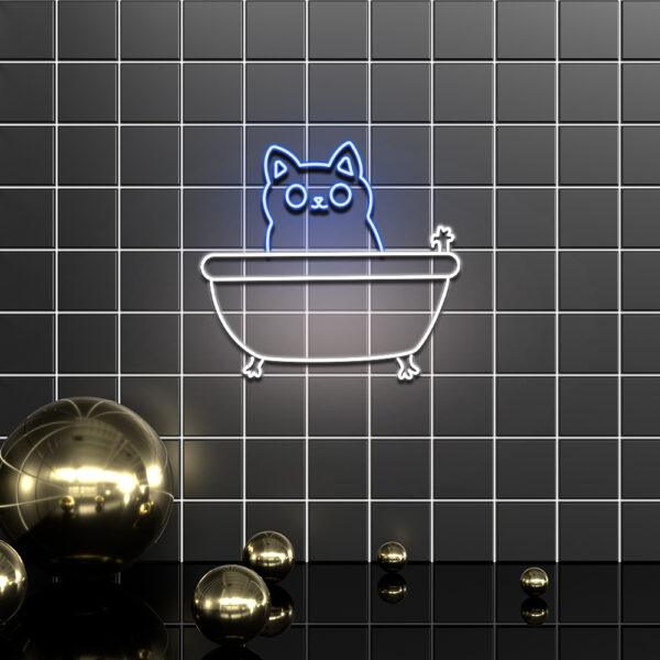 Cat Bathroom Neon Led 2