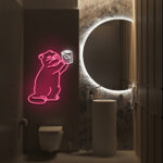 Cat Bathroom Neon Light