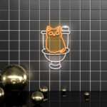 Cat Bathroom Neon Sign 3