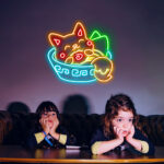 Cat Eat Noodle Neon Sign 2