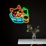 Cat Eat Noodle Neon Sign 3