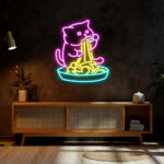 Cat Eat Ramen LED Sign 3
