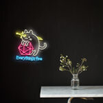 Cat Knife Neon Sign