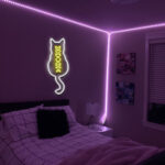 Cat Moon Phases Neon Sign 3