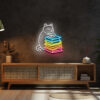 Cat Reading Book Neon Sign