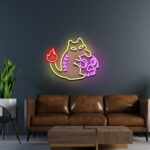 Cat Skull Neon Sign