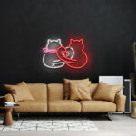 Custom Couple Cat LED Neon