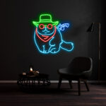Custom Cowboy Cat Neon Light 1