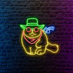 Custom Cowboy Cat Neon Light 3