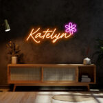 Custom Name Flower Neon Signs 1