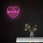 Custom Name with Heart LED Neon Signs 1