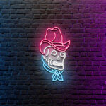 Custom Skull Cowboy LED Neon 3