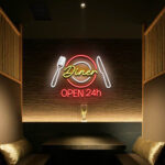 Dinner 24h Open Neon Sign 1