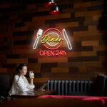 Dinner 24h Open Neon Sign 3