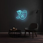 Face Flower Neon Sign