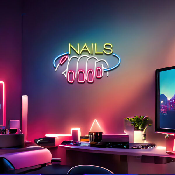 Finger Nails LED Neon Sign 2