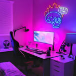 Fire Skull Neon Sign 1