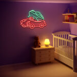 Frog Riding Car Neon Decor Sign 2