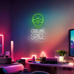 Give Me Space Neon Sign