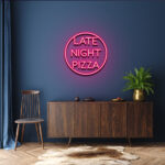 Late Night Pizza Neon Sign
