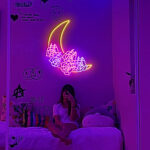 Moon Flower Neon Sign