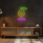 Open Lemon Neon Sign 2