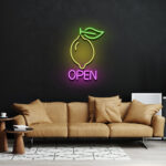 Open Lemon Neon Sign 3
