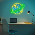 Planet Saturn Neon Sign 2