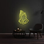 Praying Hand Neon Sign