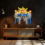 Praying Jesus Neon Sign