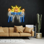 Praying Jesus Neon Sign