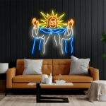 Praying Jesus Neon Sign
