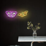 Pronoun He, They He, Him Butterfly Neon Sign