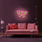 Pronoun She, They Butterfly Neon Sign