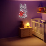 Rabbit Skull Neon Sign