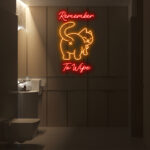 Remember To Wipe Neon Sign