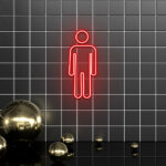 Restroom Symbol Neon Sign