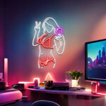 Selfie Girl Neon Sign 3