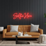 Selfie Here Neon Sign 3