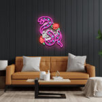 Skull With Snake Neon Sign