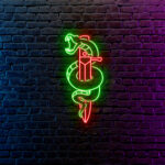 Sword With Snake Neon Sign 3