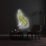 Wolf Moon Phases Neon Sign 1