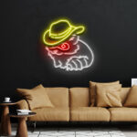 Custom Cowboy Racoon LED Neon